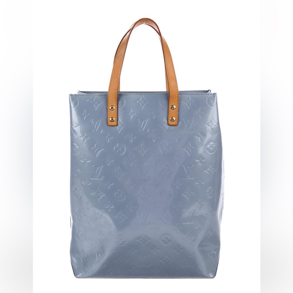 SOLD Louis Vuitton Vernis Reade MM Patent Leather Tote • Pale Blue